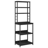 Kitchen Shelf Black Oak 60 x 40 x 168 cm Engineered Wood 883880