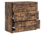 Drawer Cabinet Smoked Oak 66 x 34.5 x 87 cm Engineered Wood 895760