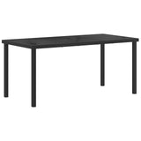Garden Dining Set 9 pcs Black and Anthracite 160 x 80 x 73 cm 3448909