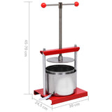Fruit and Wine Press Stainless Steel 6 L 146897