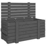 Storage Box Grey 91x40.5x42 cm Solid Wood Pine 825000