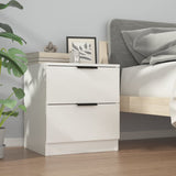 Bedside Cabinets 2 pcs White Engineered Wood 811215
