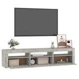 TV Cabinet with LED Lights Concrete Grey 180x35x40 cm 3152757