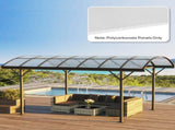 14 Pieces Polycarbonate Sheets, 121 x 61 x 0.4cm Twin-Wall Plastic Roofing Sheets, 10m Replacement T3398P315384