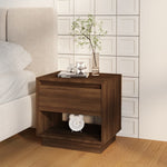 ZNTS Bedside Cabinet Brown Oak 45x34x44 cm Engineered Wood 812985