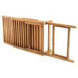 Sun Lounger Teak Teak Wood Large Foldable Sun Lounger 316151
