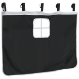 Curtains for Loft Bed with Tunnel White and Black Polyester 835916