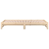Pull-out Day Bed without Mattress 2x cm Solid Wood Pine 820427