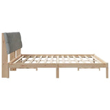 Bed Frame with Upholstered Headboard Brown 200 x 200 cm 3394378