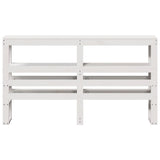 Headboard with Shelves White 140 cm Solid Wood Pine 850885