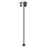 3-Head Lamp Post Black 16 x 16 x 187 cm Aluminum and ABS 42042695