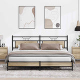 Metal Bed Frame without Mattress Sonoma Oak 193x201 cm 3325122