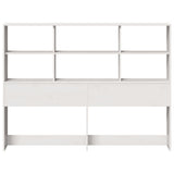 Headboard with Storage White 120 cm Solid Wood Pine 855667