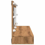 Mirror Cabinet with LED Artisan Oak 90x31.5x62 cm 857006