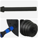 2-in-1 Dumbbell Set Black and Blue 121 x 19.5 x 19.5 cm 42023466