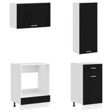 Kitchen Unit LYON 8 pcs Black Oak Engineered Wood 3438212