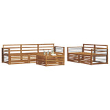 Outdoor Sofa Set 6 pcs Natural Solid Acacia Wood 3373029