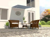 Retractable Awning 100x150 cm Blue and White 145889