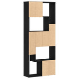 Bookcase Black Oak 67x24x161 cm Engineered Wood 862485
