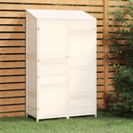 Garden Shed White 102x52x174.5 cm Solid Wood Fir 152191