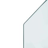 Fireplace Glass Plate Transparent 120 x 60 cm Glass 353867