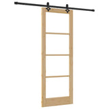Sliding Door ORKDAL Natural and Black 78 x 211 cm 3332189