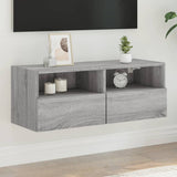 TV Wall Cabinet Grey Sonoma 80x30x30 cm Engineered Wood 836878