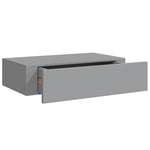 Wall-mounted Drawer Shelves 2 pcs Grey 40x23.5x10cm MDF 330246