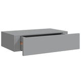 Wall-mounted Drawer Shelves 2 pcs Grey 40x23.5x10cm MDF 330246