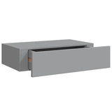 Wall-mounted Drawer Shelves 2 pcs Grey 40x23.5x10cm MDF 330246
