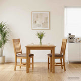 Dining Chair 2 pcs Solid Oak Wood Grey 45 x 59 x 92 cm 42039155