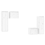 TV Cabinets 4 pcs White Solid Wood Pine 3100250