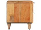 Bedside Cabinet 2 pcs Natural 40 x 33 x 46 cm Solid Mango Wood 4018259