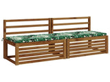 2-Piece Bench Cushions SOEST 2 pcs 100% Polyester Leaf Pattern 949011