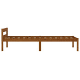 Bed Frame without Mattress Honey Brown Solid Pine Wood 90x200 cm 283208