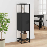 Highboard Black 35.5x35x139 cm Engineered Wood and Metal 849034