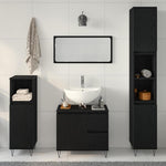 Bathroom Furniture Set 3 pcs Black Oak 30 x 30 x 190 cm 3333097