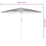 Garden Parasol with Steel Pole Green 288x288x225 cm 4005107