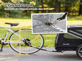 2-In-1 Pet Bike Trailer Dog Stroller Pushchair with Universal Wheel Reflector Flag Grey T3398P552689