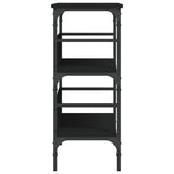 Console Table Black Engineered Wood, Metal 75 x 32 x 75 cm 839053