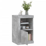 Side Cabinets with LED Lights 2 pcs Concrete Grey Engineered Wood 836637