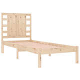 Bed Frame Natural wood colour Solid Pine Wood 90x200 cm Durable 3104203