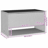 Outdoor Cushion Box Beige 100x55x55.5 cm Poly Rattan 4104144