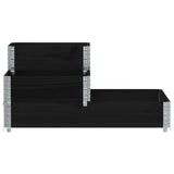 3-Tier Raised Bed Black 120x80 cm Solid Wood Pine 4010314