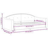 Day Bed without Mattress Dark Grey 90x190 cm Single Fabric 354197