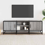 TV Cabinet Grey Sonoma 120x35x41 cm Engineered Wood and Metal 848842