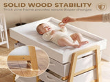 Baby Changing Table, Baby Changing Unit with 3 Drawers, Large Basket and Waterproof Pad for Bedroom T3398P548710