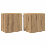 TV Wall Cabinets 2 pcs Artisan Oak 40.5x30x40cm Engineered Wood 882936