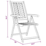 Garden Chair 4 pcs Brown 57 x 72 x 109 cm Solid Acacia Wood 3154134