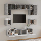 8 Piece TV Cabinet Set Grey Sonoma Engineered Wood 3114412